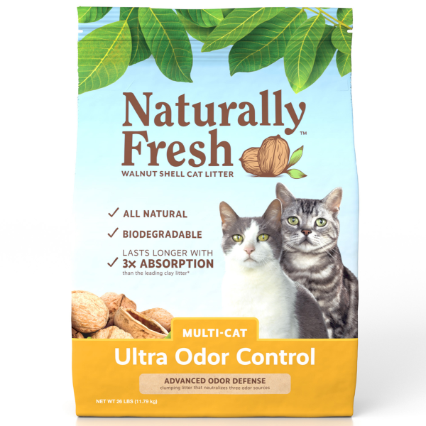 Naturally Fresh Walnut Shell Cat Litter | Multi-Cat Ultra Odor Control