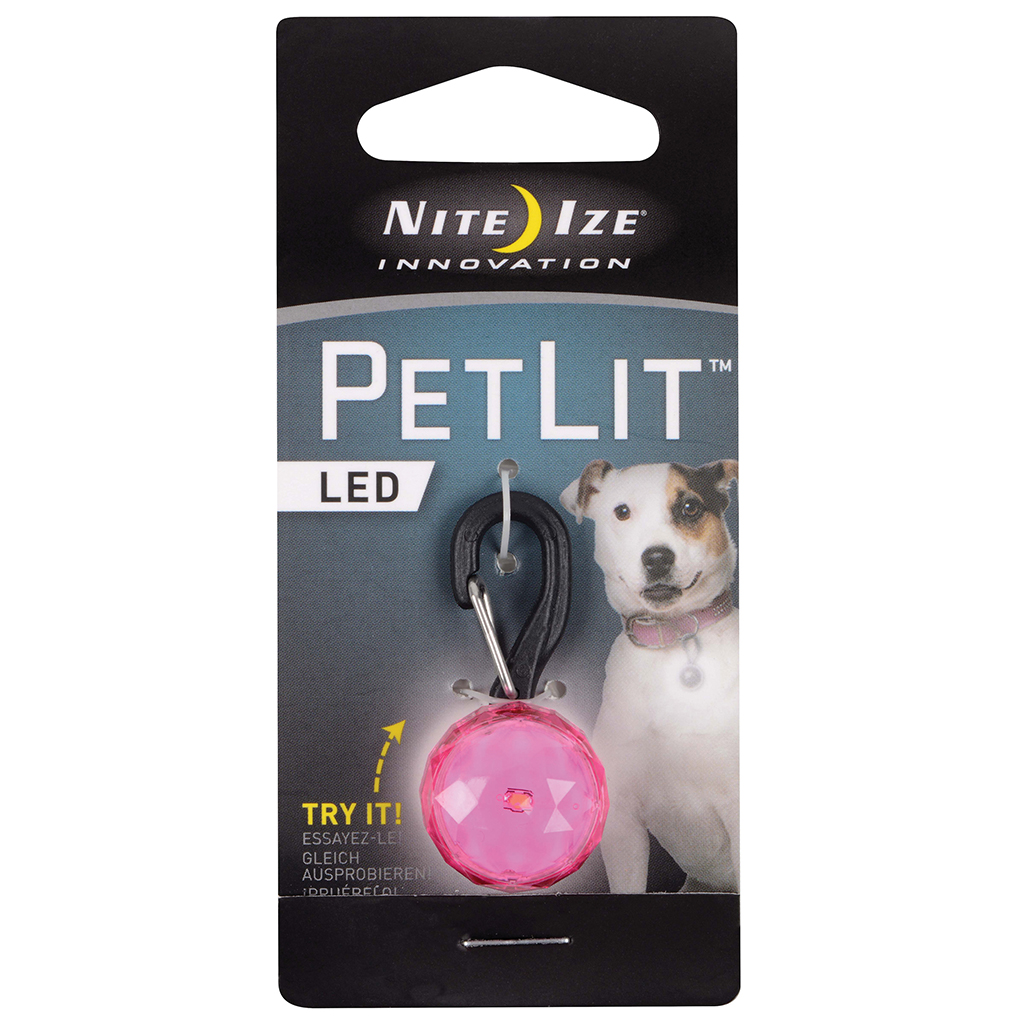 Nite Ize PetLit LED Collar Light | Jewel Pink