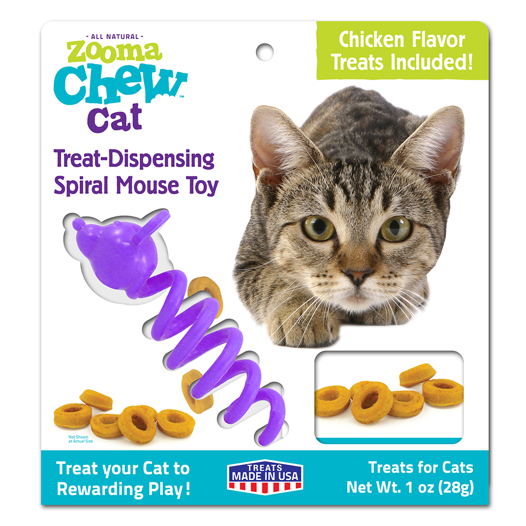 Zooma Chew Treat-Dispensing Spiral Mouse