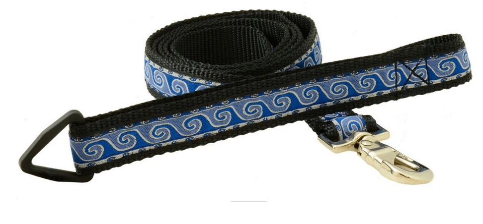 Silverfoot Dog Leash 6'x1&quot; -Wave Blue (WA2)