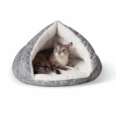 K&amp;H Self Warming Kitty Hut Gray 18x19&quot;