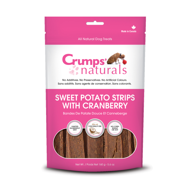 Crumps Naturals Sweet Potato Strips with Cranberry (160g)