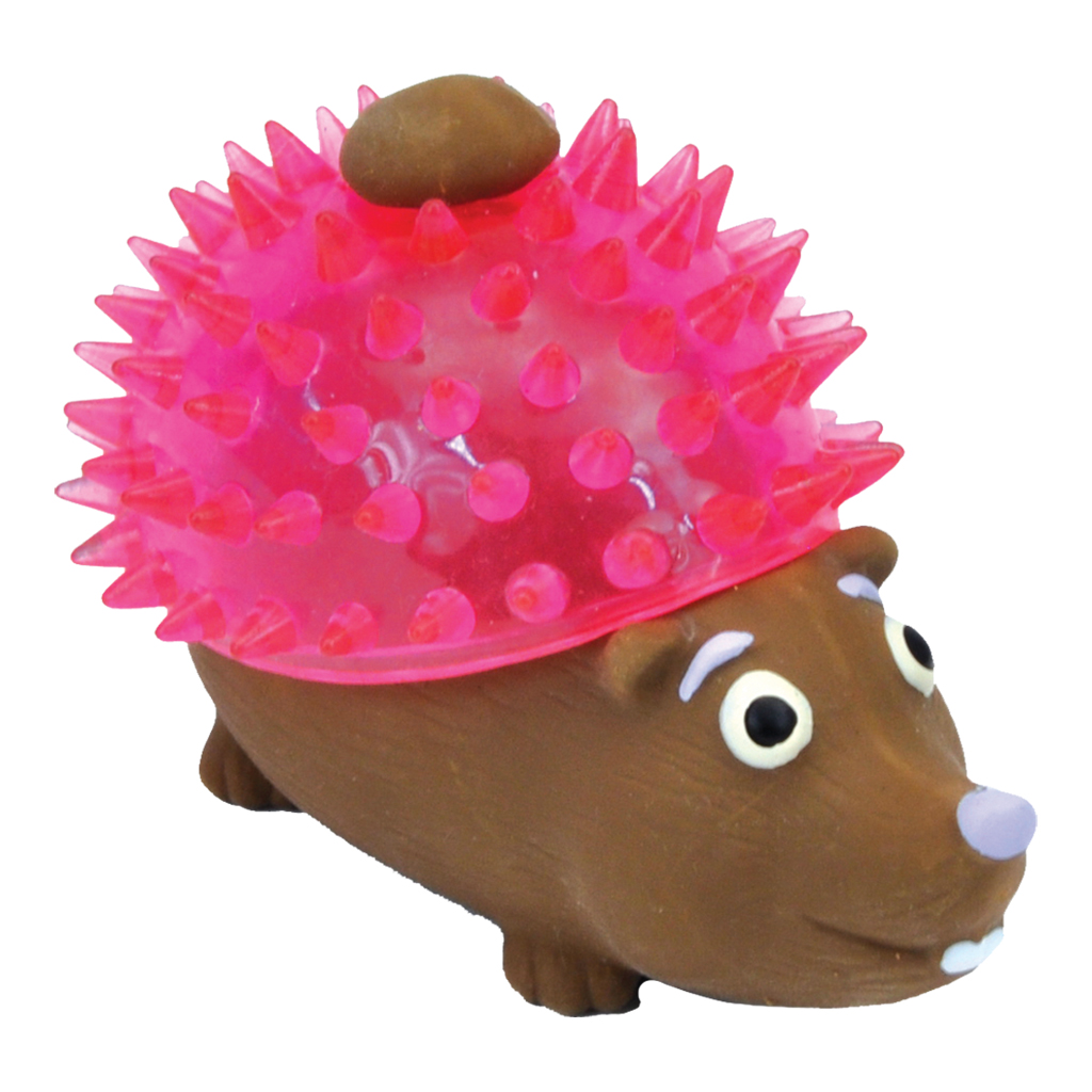 Li'l Pals Latex Toy Hedgehog Brown/Pink