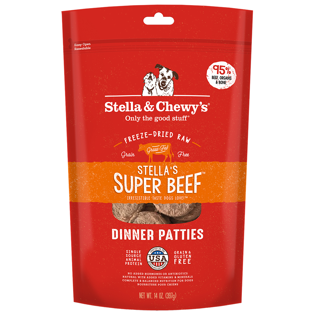 Stella &amp; Chewy's Freeze Dried Dinner Patties - Stella's Super Beef | Dog 14OZ