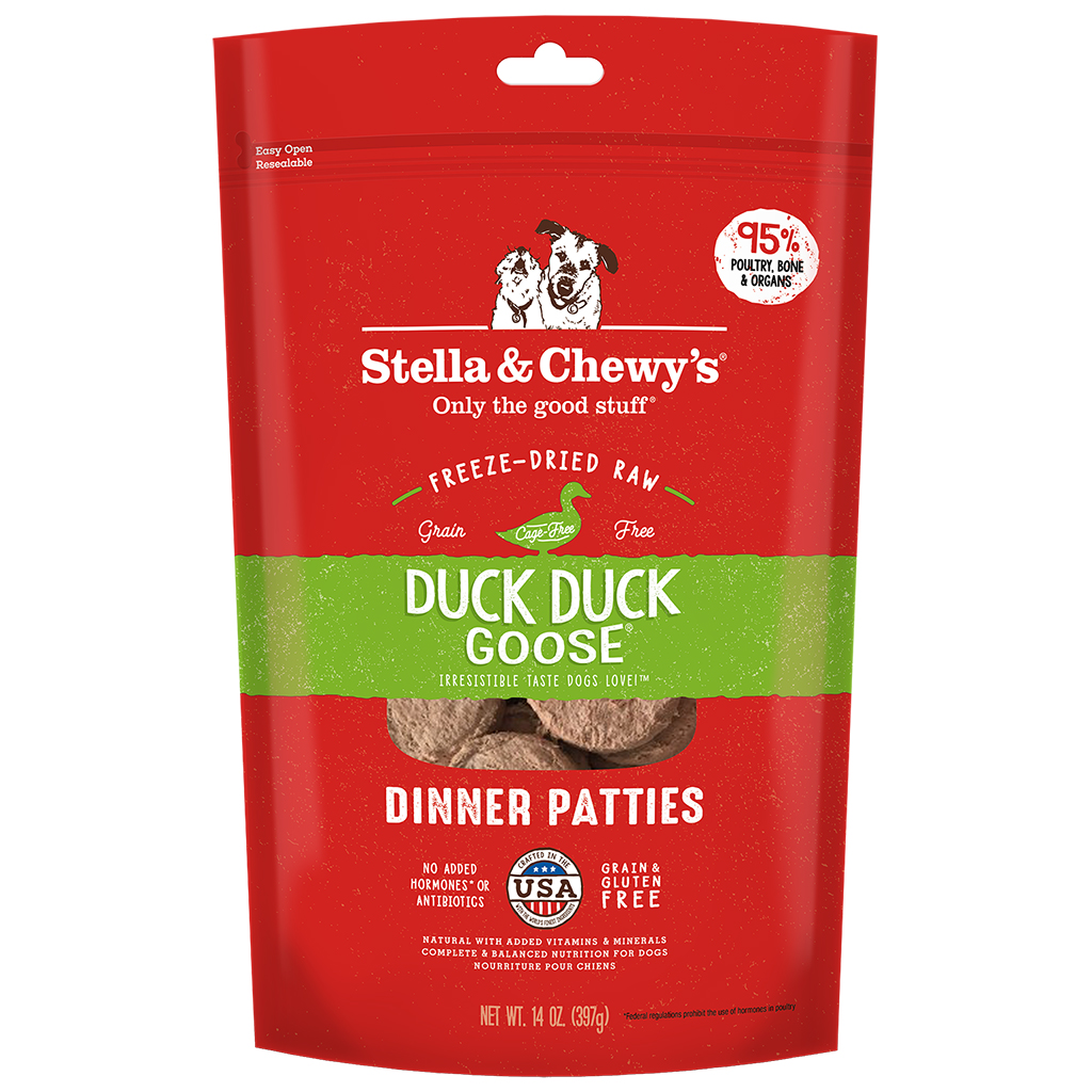 Stella &amp; Chewy's Freeze Dried Dinner Patties - Duck &amp; Goose | Dog (14oz)