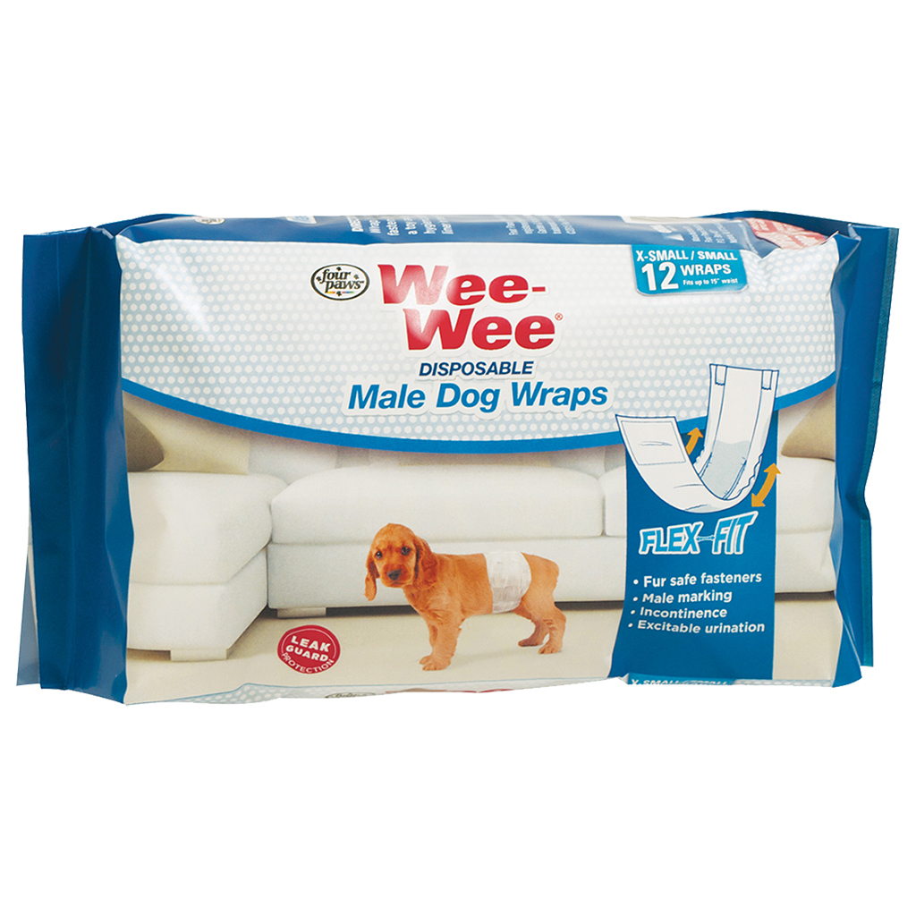 Wee-Wee Disposable Male Wraps Small | Dog (12 Pack)