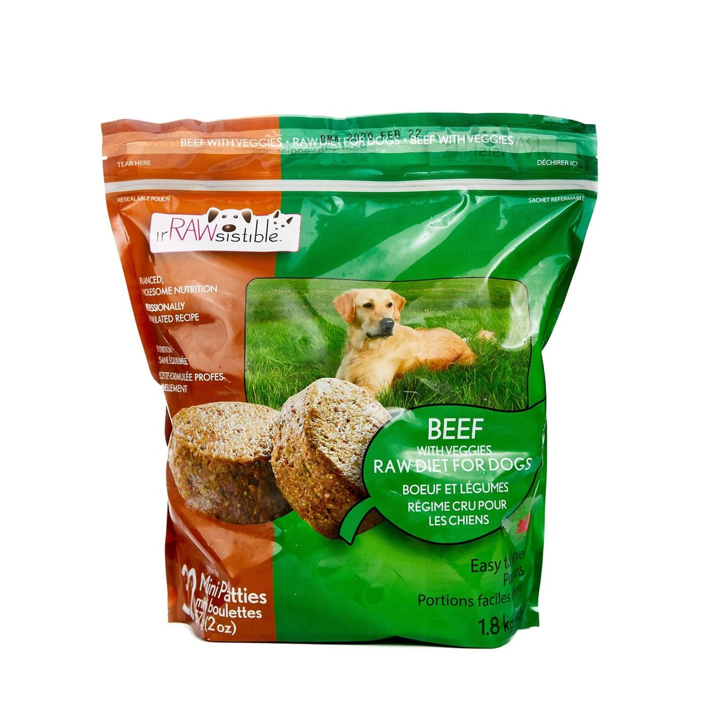 IrRAWsistible Boneless Beef Mini Patties | Dog (1.8kg)