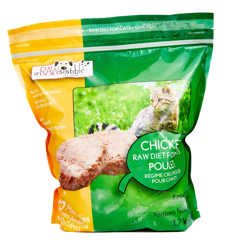 IrRAWsistible Bone-In Chicken Mini Patties | Cat (1.7kg)