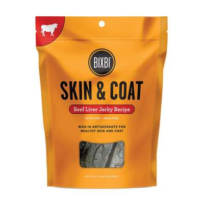 Bixbi Skin &amp; Coat Beef Liver Jerky (5oz)