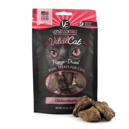 Vital Essentials Freeze-Dried Chicken Hearts | Cat (0.8 oz)