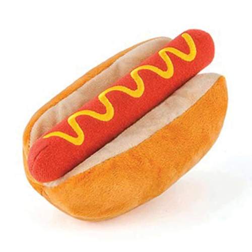 PLAY Classic American Hot Dog Chew Toy