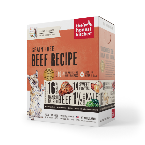 Honest Kitchen Dehydrated Grain Free Love Beef | Dog (10lbs)