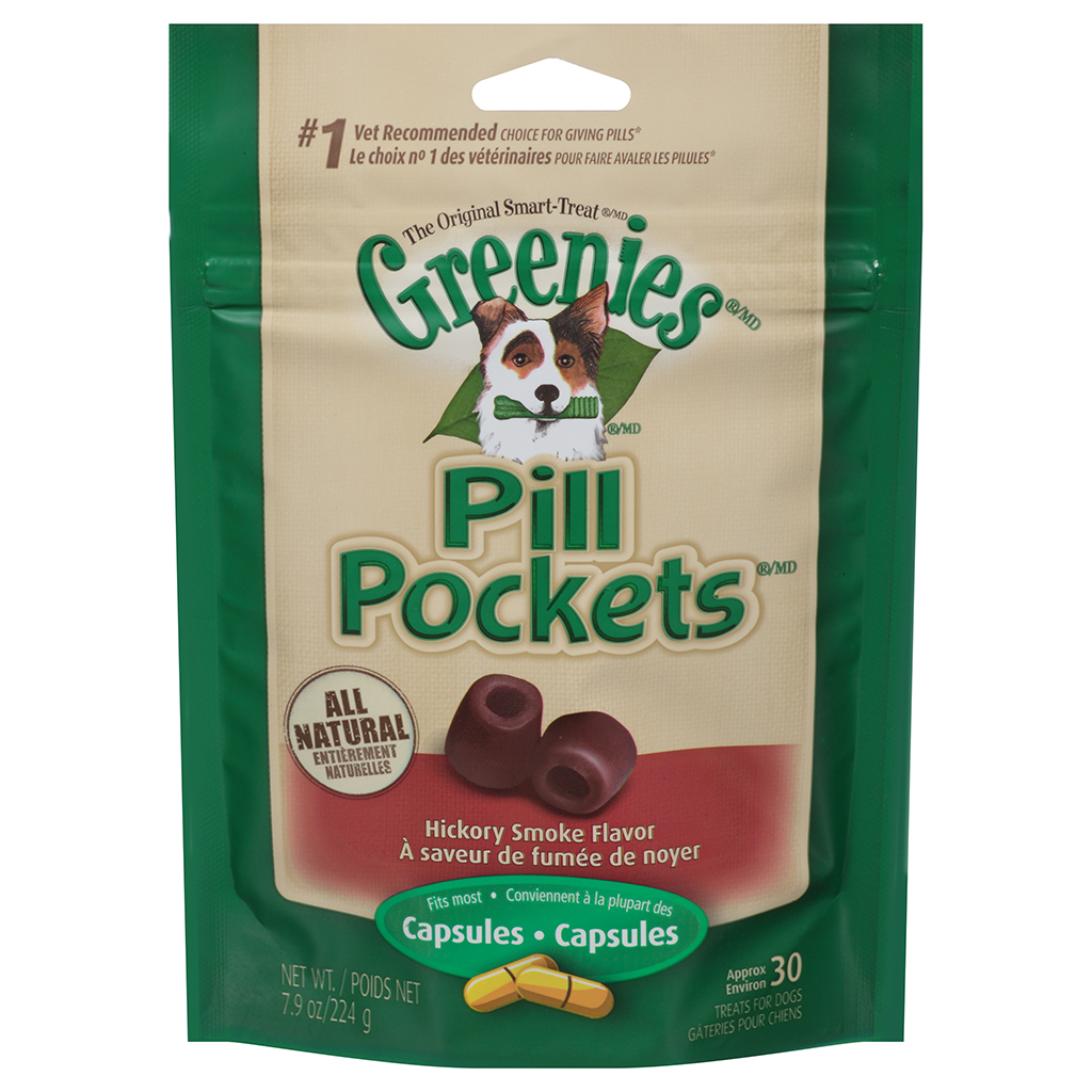 Greenies Hickory Smoke Pill Pockets | Dog (7.9oz) Capsule Size