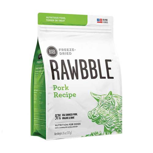 Bixbi Rawbble Freeze Dried Pork Recipe | Dog