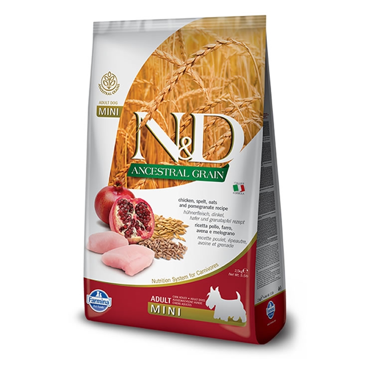 Farmina N&amp;D Ancestral Grain Adult - Chicken &amp; Pomegranate (Mini)