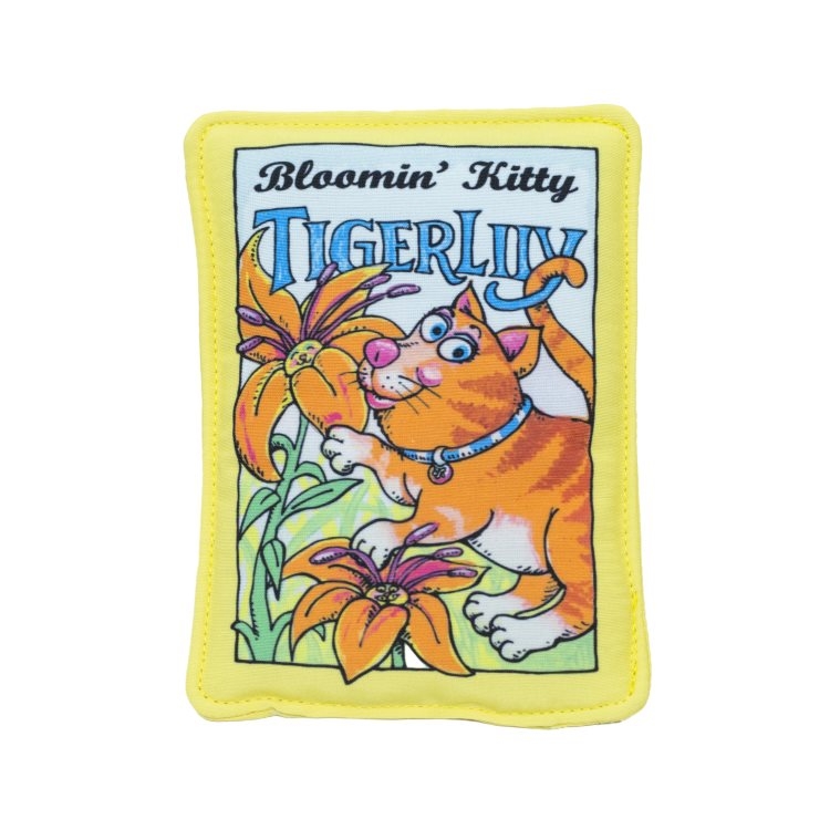 Fuzzu Bloomin Kitty Tiger Lily Seed Packet Toy