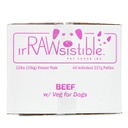 IrRAWsistible 227g Bone-in Beef Patties | Dog (10kg Freezer Box)