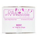 IrRAWsistible 227g Boneless Beef Patties | Dog (10kg Freezer Box)