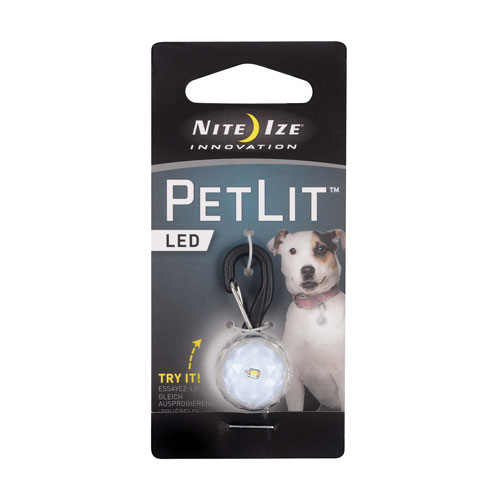 Nite Ize PetLit LED Collar Light | Crystal White