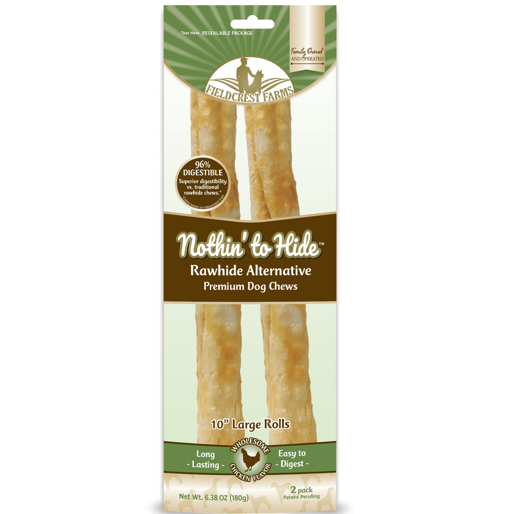 Nothin' to Hide Chicken 10&quot; Rolls | Rawhide Alternative (2pk)