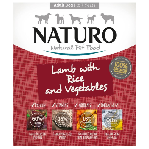 Naturo Lamb with Rice &amp; Vegetables | Dog (400g)