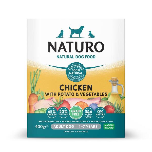 Naturo Grain Free Chicken with Potato &amp; Vegetables | Dog (400g)