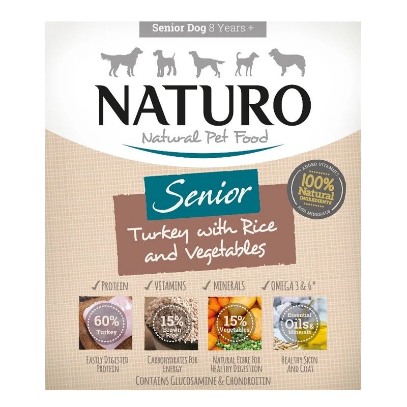 Naturo Turkey with Rice &amp; Vegetables | Senior Dog (400g)