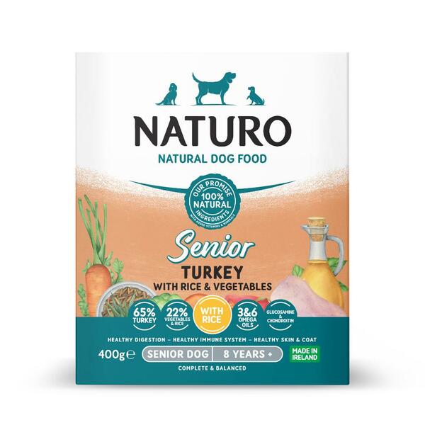 Naturo Turkey with Rice &amp; Vegetables | Senior Dog (400g)