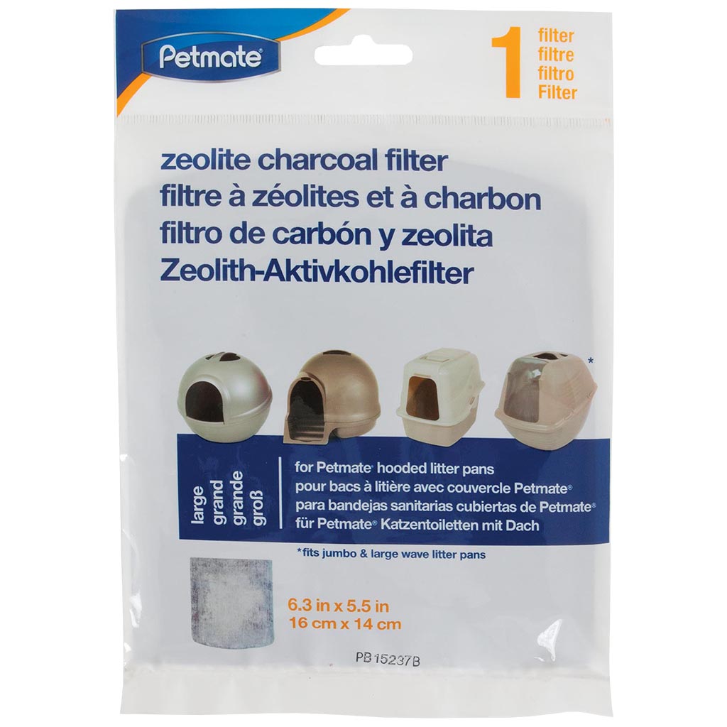 PetMate ZeoLite Charcoal Filter | Large Hooded Pan