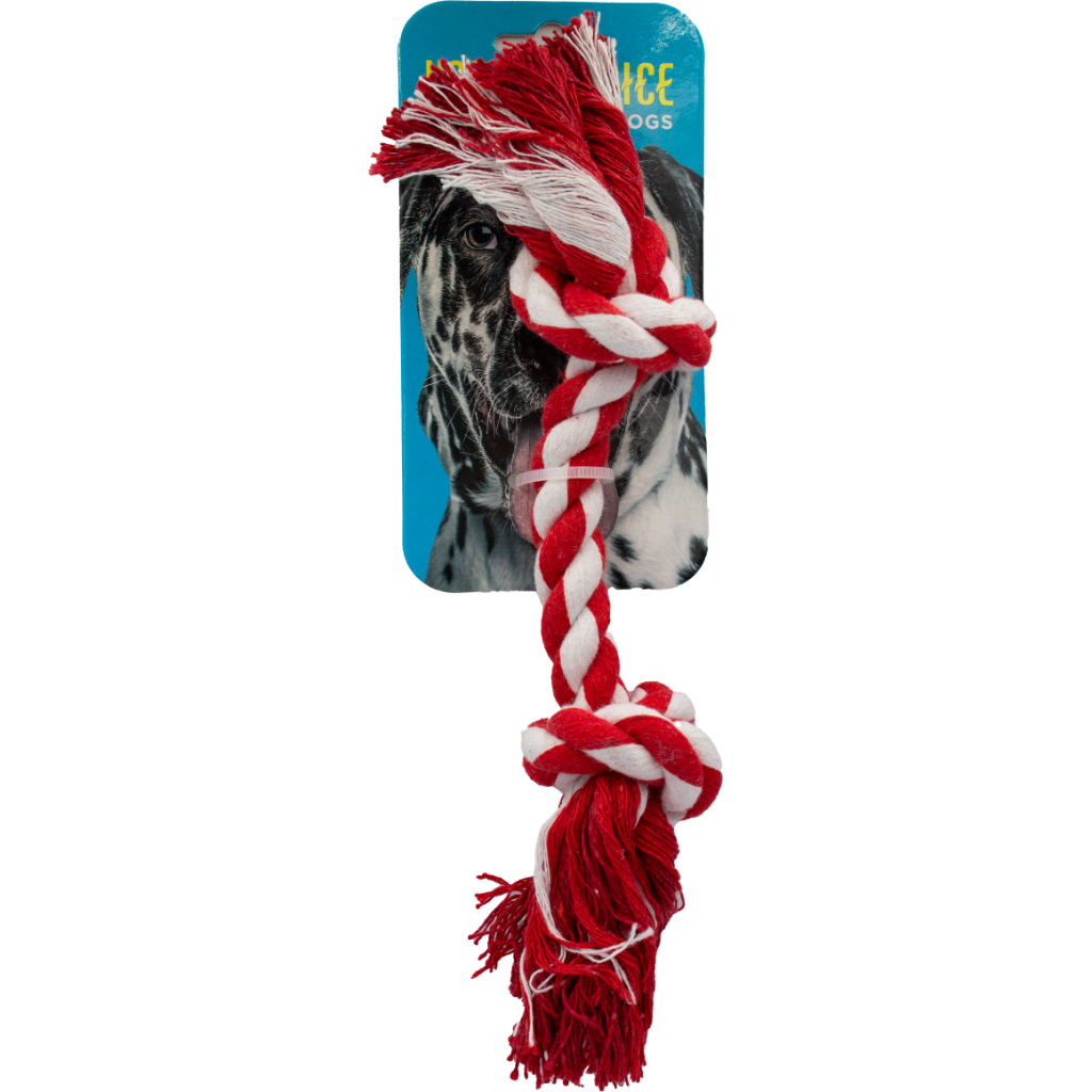 Knotty &amp; Nice Double Knot Rope Toy | Red (8&quot;)