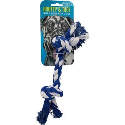 Knotty &amp; Nice Double Knot Rope Toy | Blue (8&quot;)