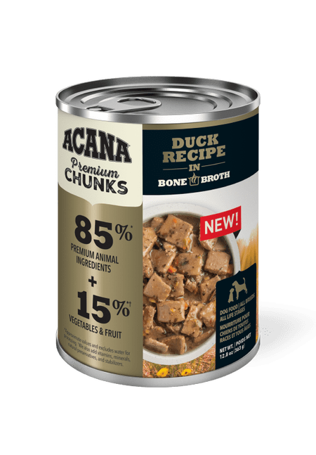 Acana Premium Chunks Duck Recipe in Bone Broth (363g)