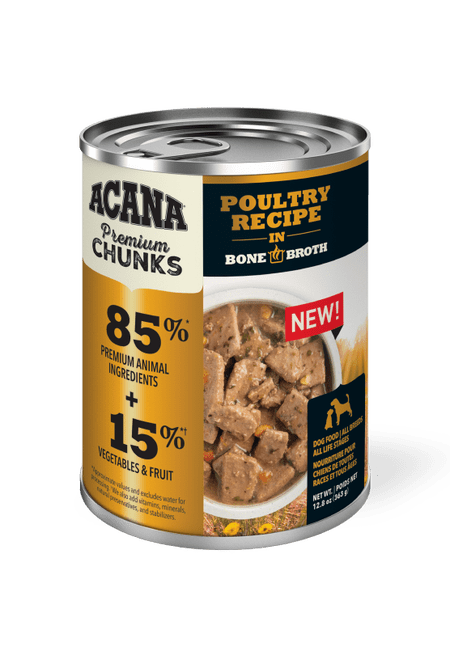 Acana Premium Chunks Poultry Recipe in Bone Broth (363g)