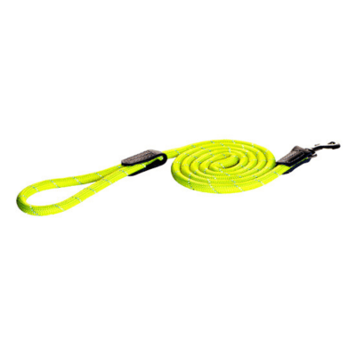 Rogz Reflective Rope Dog Leash | Yellow (1/2&quot; x 6')