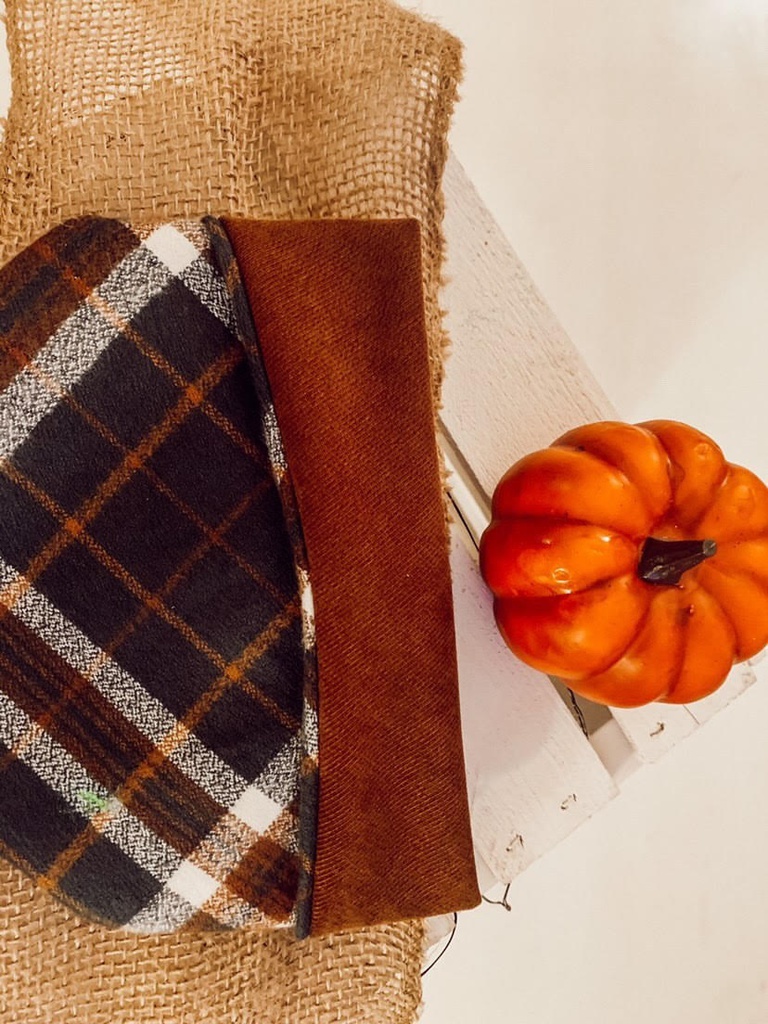 Benji's Reversible Autumn Bandana | Mocha