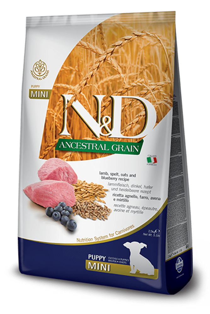 Farmina N&amp;D Ancestral Grain Puppy - Lamb &amp; Blueberries (Mini)