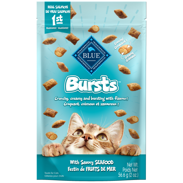 Blue Bursts Savory Seafood Filled Cat Treats