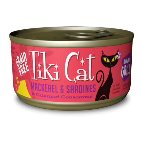Tiki Cat Hawaiian Grill Mackerel/Sardine in Calamari Consomme | Cat (2.8oz)