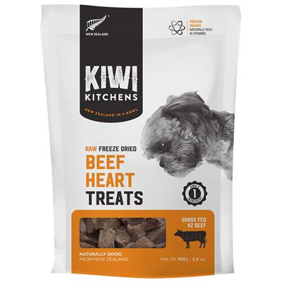 Kiwi Kitchens Freeze Dried Beef Heart Treats | Dog (100g)