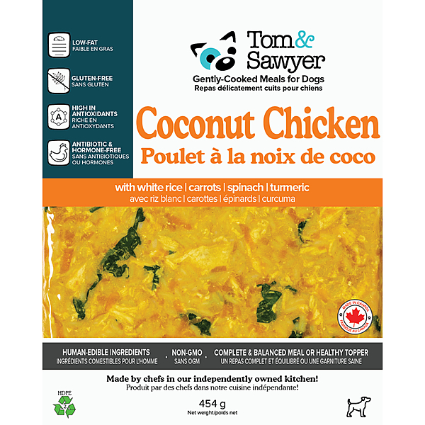 Tom &amp; Sawyer Gently Cooked | Coconut Chicken (1 lb)