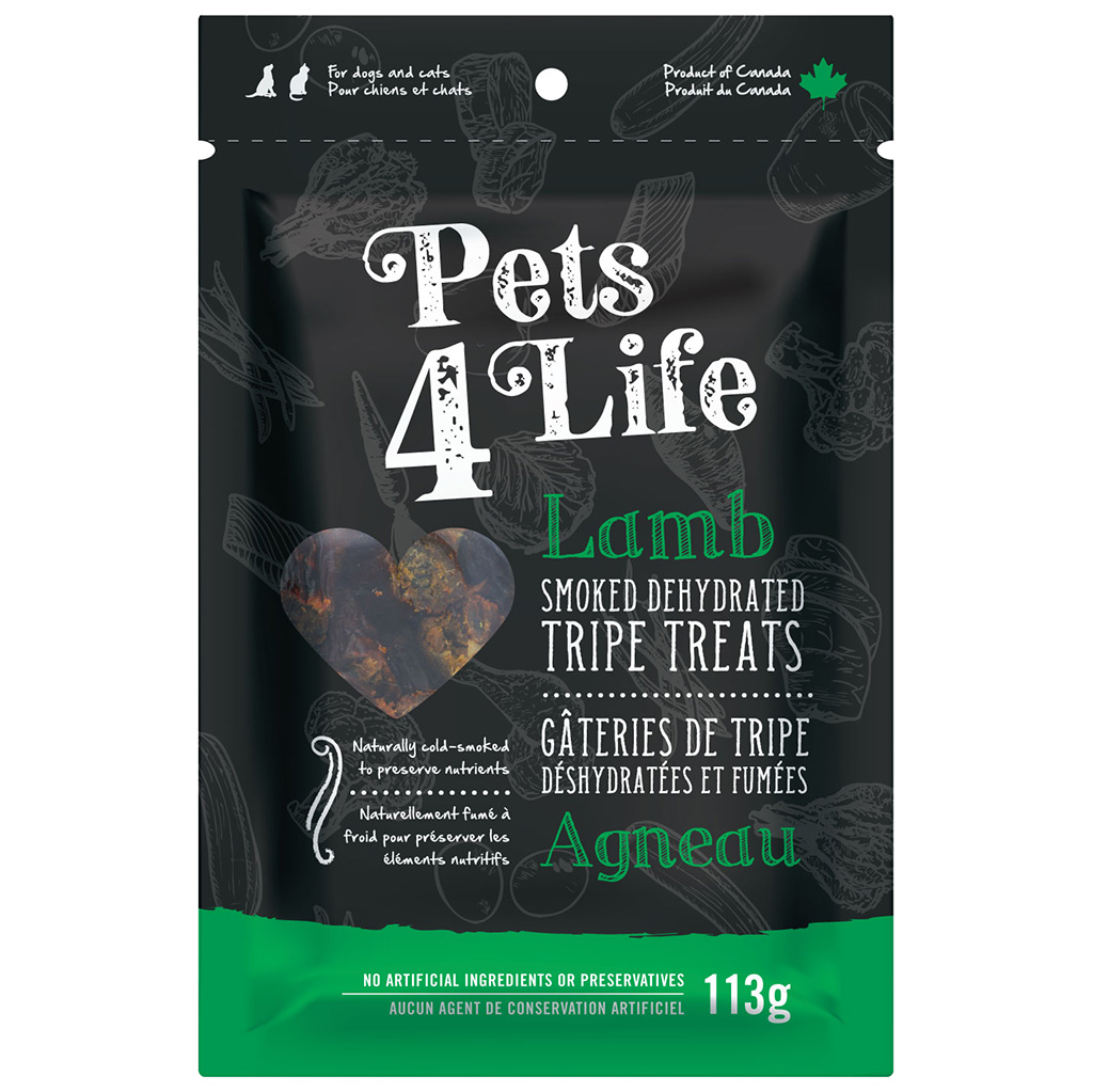 Pets 4 Life Smoked Dehydrated Treats | Lamb Tripe (113g)