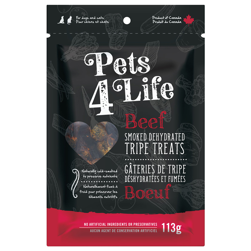 Pets 4 Life Smoked Dehydrated Treats | Beef Tripe (113g)