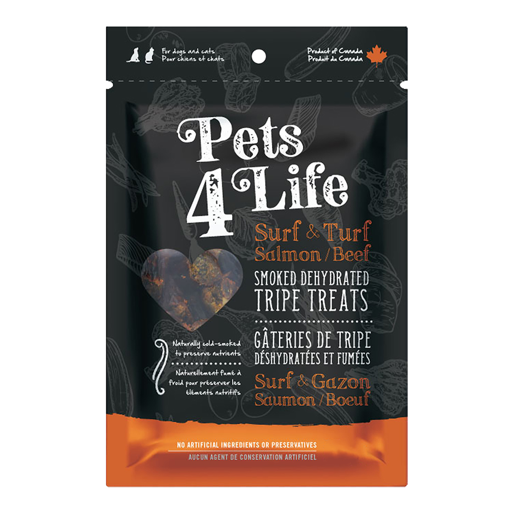 Pets 4 Life Smoked Dehydrated Treats | Surf &amp; Turf Tripe (113g)