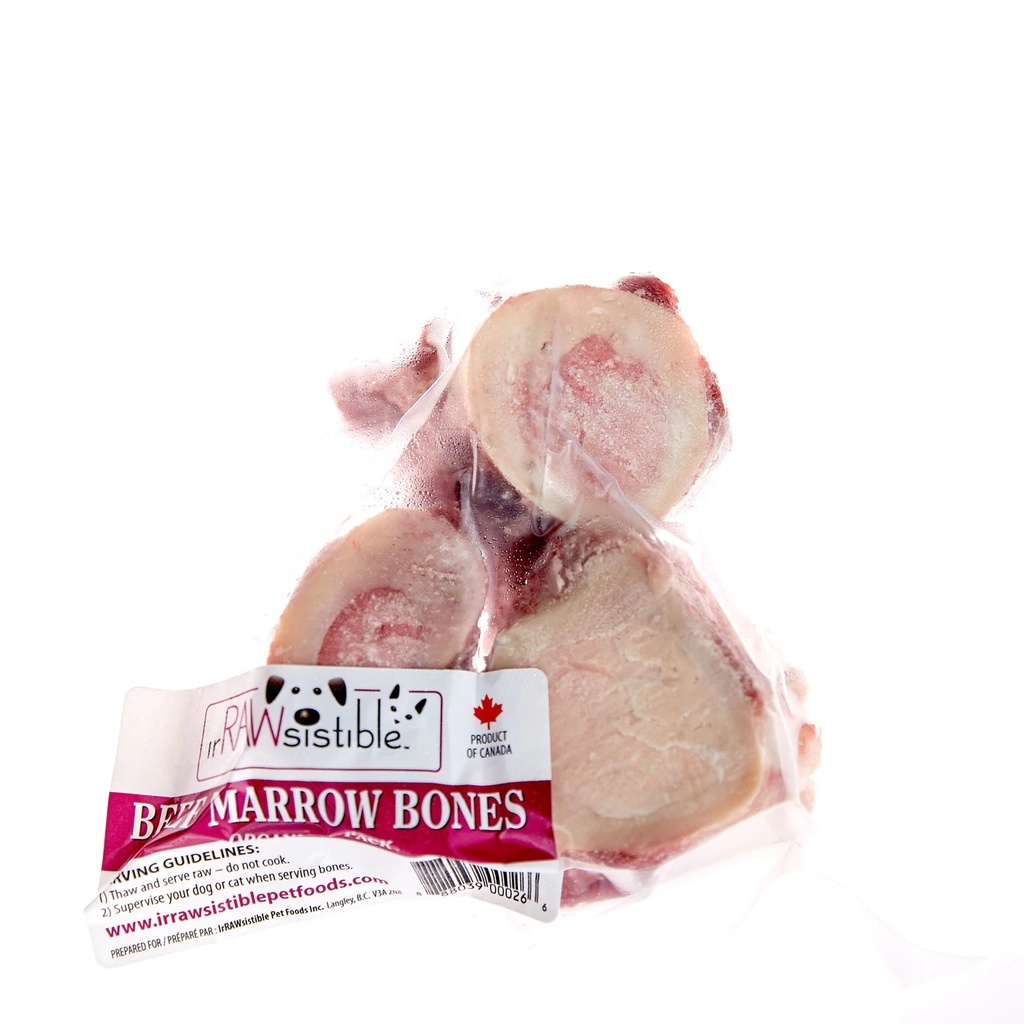 IrRAWsistible Frozen Beef Marrow Bones 1.75&quot; 3Pk