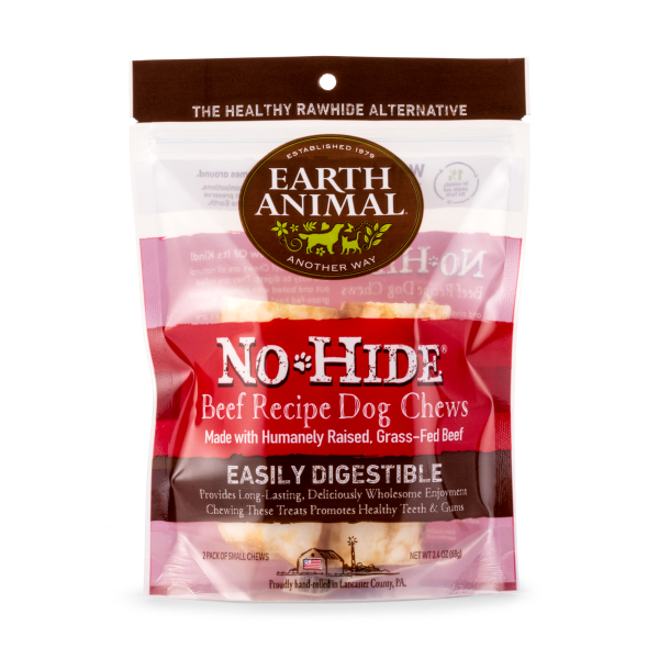Earth Animal No-Hide Grass-Fed Beef | Rawhide Alternative (2pk)