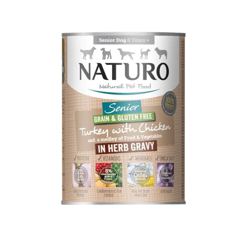 Naturo Turkey &amp; Chicken with Vegetables | Senior Dog (390g)