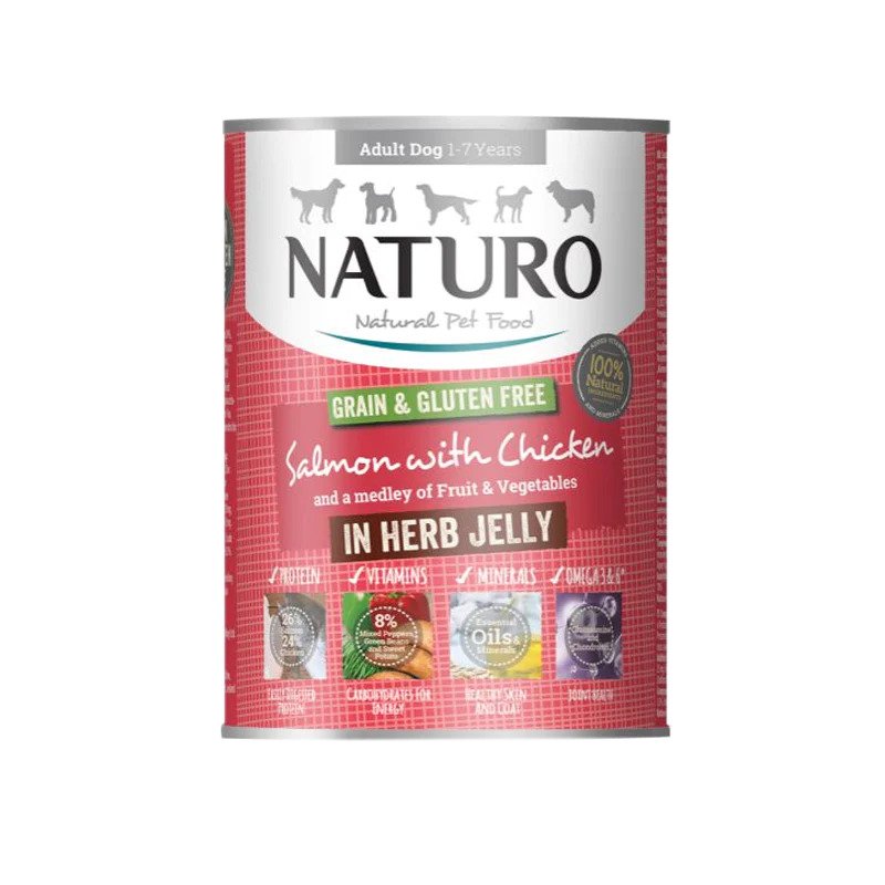 Naturo Salmon &amp; Chicken with Vegetables | Dog (390g)