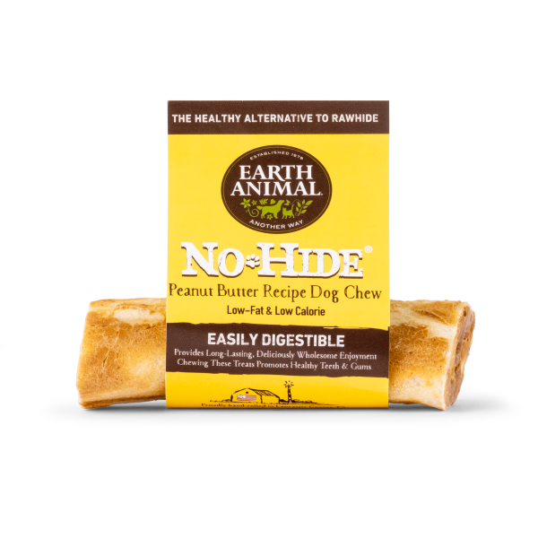 Earth Animal No-Hide Peanut Butter Dog Chew | Rawhide Alternative