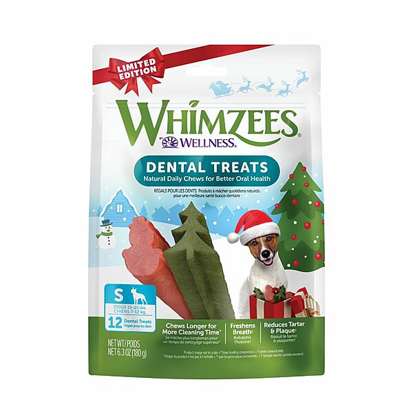 Whimzees Natural Dental Chews | Holiday Shapes