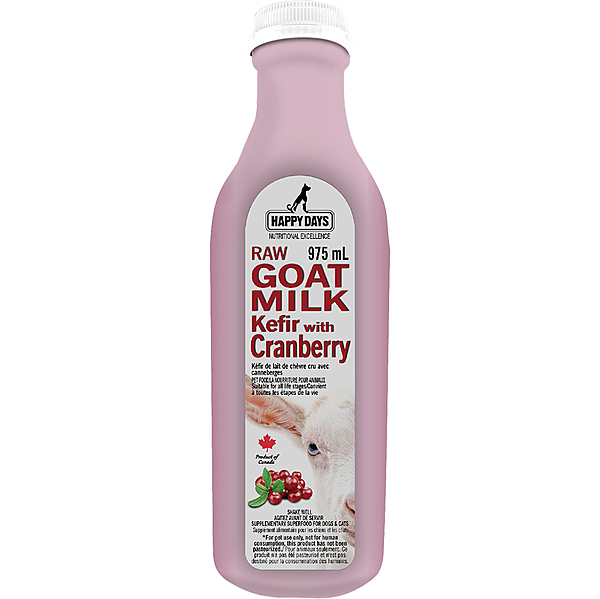 Happy Days Raw Goat Milk Kefir with Cranberry (975ml)